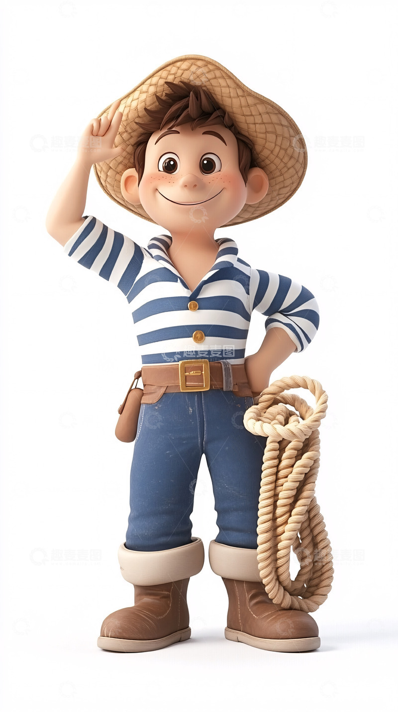 高清大图下载【趣麦麦图】卡通男孩