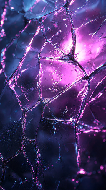 破碎紫蓝色玻璃