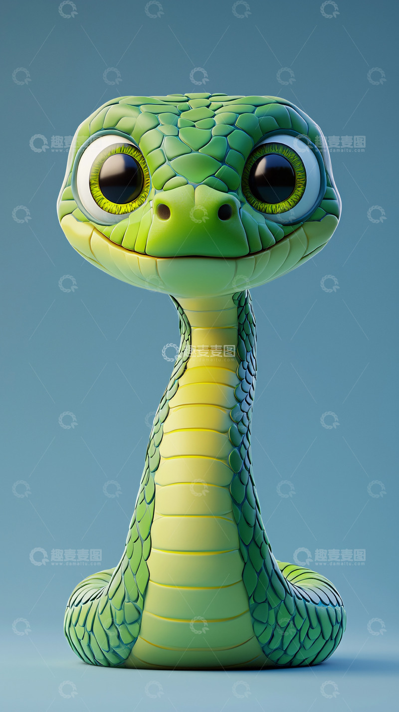 萌系绿色小蛇
