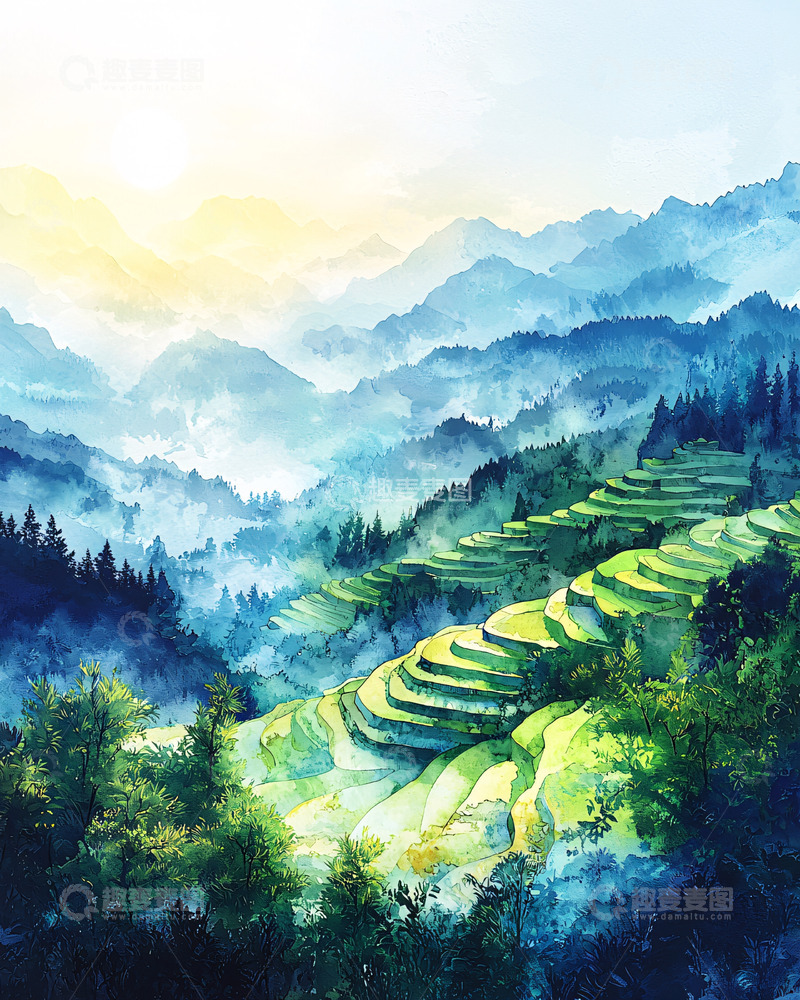 高清大图下载【趣麦麦图】水彩画