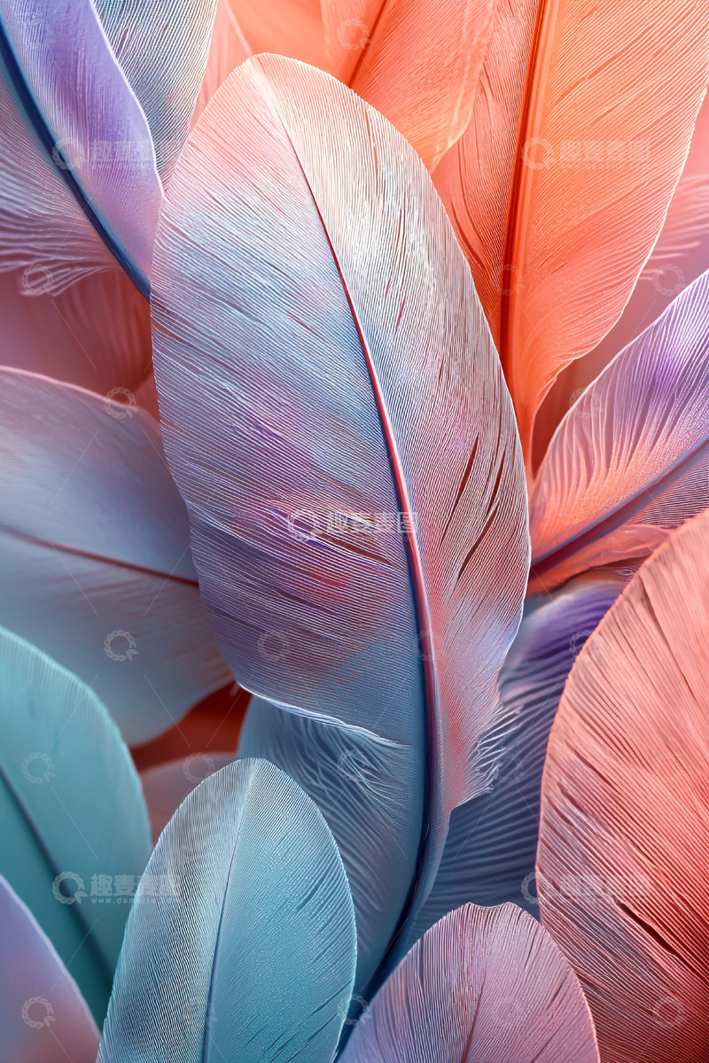 高清大图下载【趣麦麦图】彩色羽毛