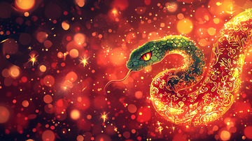 梦幻般闪耀的绿蛇