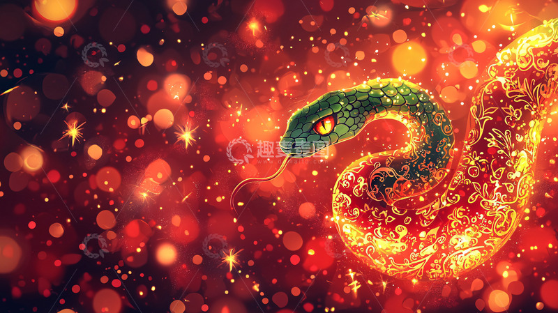 梦幻般闪耀的绿蛇