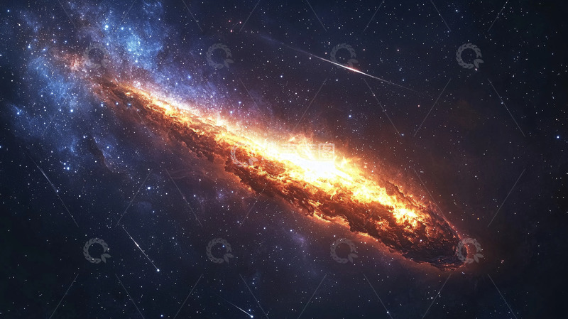 高清大图下载【趣麦麦图】燃烧陨石