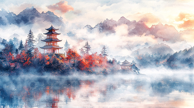 高清大图下载【趣麦麦图】水墨画风景