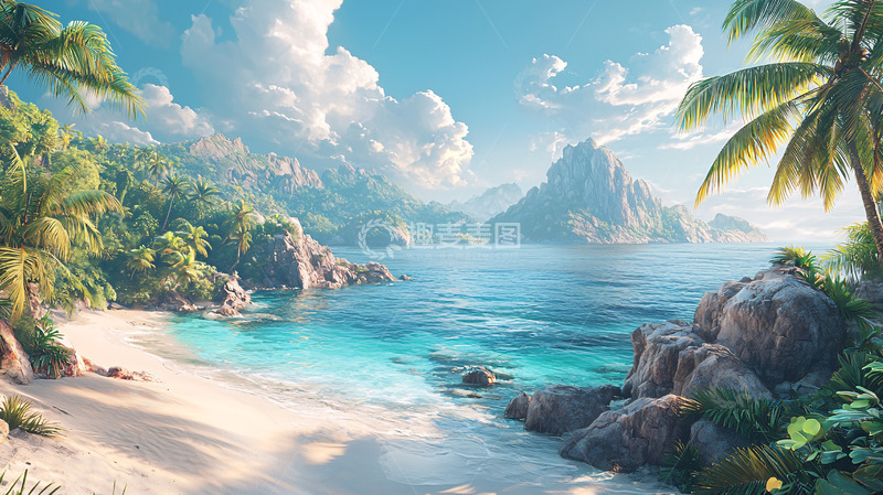 高清大图下载【趣麦麦图】热带海滩风景