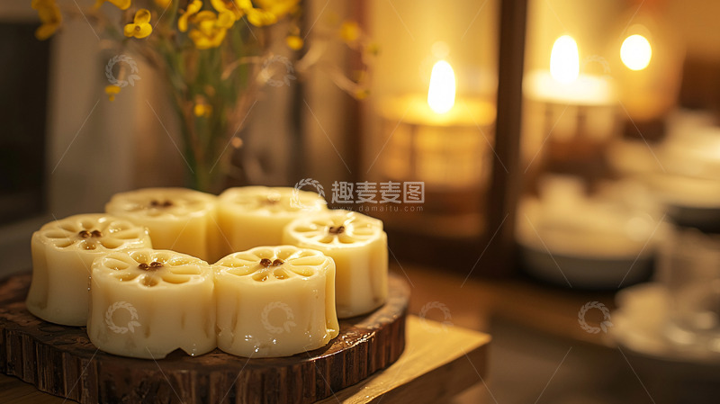 高清大图下载【趣麦麦图】莲花蜡烛与烛光摇曳