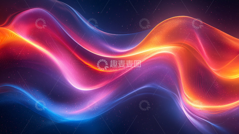 高清大图下载【趣麦麦图】彩色光波抽象背景