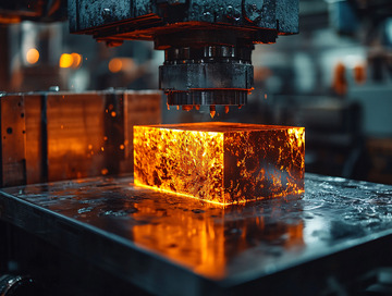 热金属块受压加工