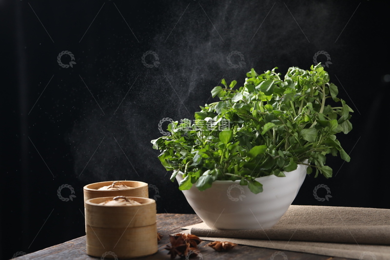 高清大图下载【趣麦麦图】火锅配菜西洋菜