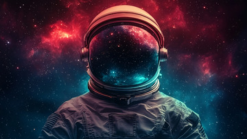 宇航员太空星空
