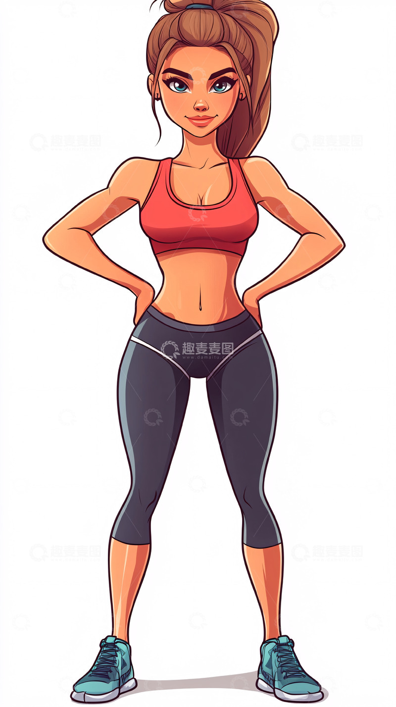 高清大图下载【趣麦麦图】健身美女