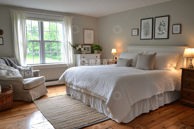 高清大图下载【趣麦麦图】温馨舒适主卧卧室设计