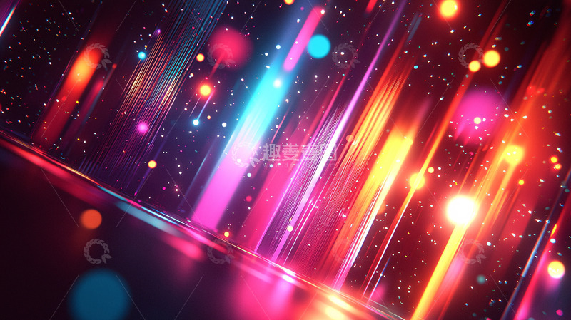 高清大图下载【趣麦麦图】炫彩光线背景