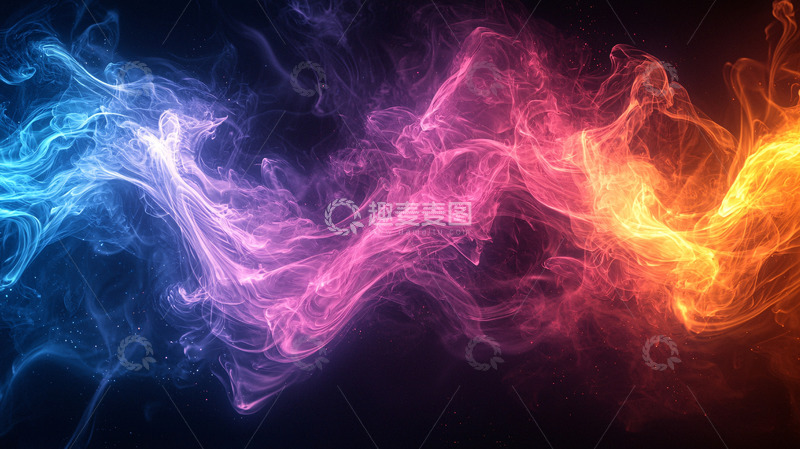 高清大图下载【趣麦麦图】炫彩能量流动线条