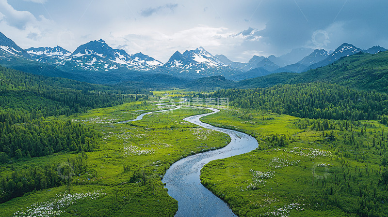 高清大图下载【趣麦麦图】壮丽山河蜿蜒河流