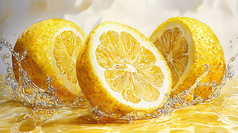 高清大图下载【趣麦麦图】三个切开的柠檬