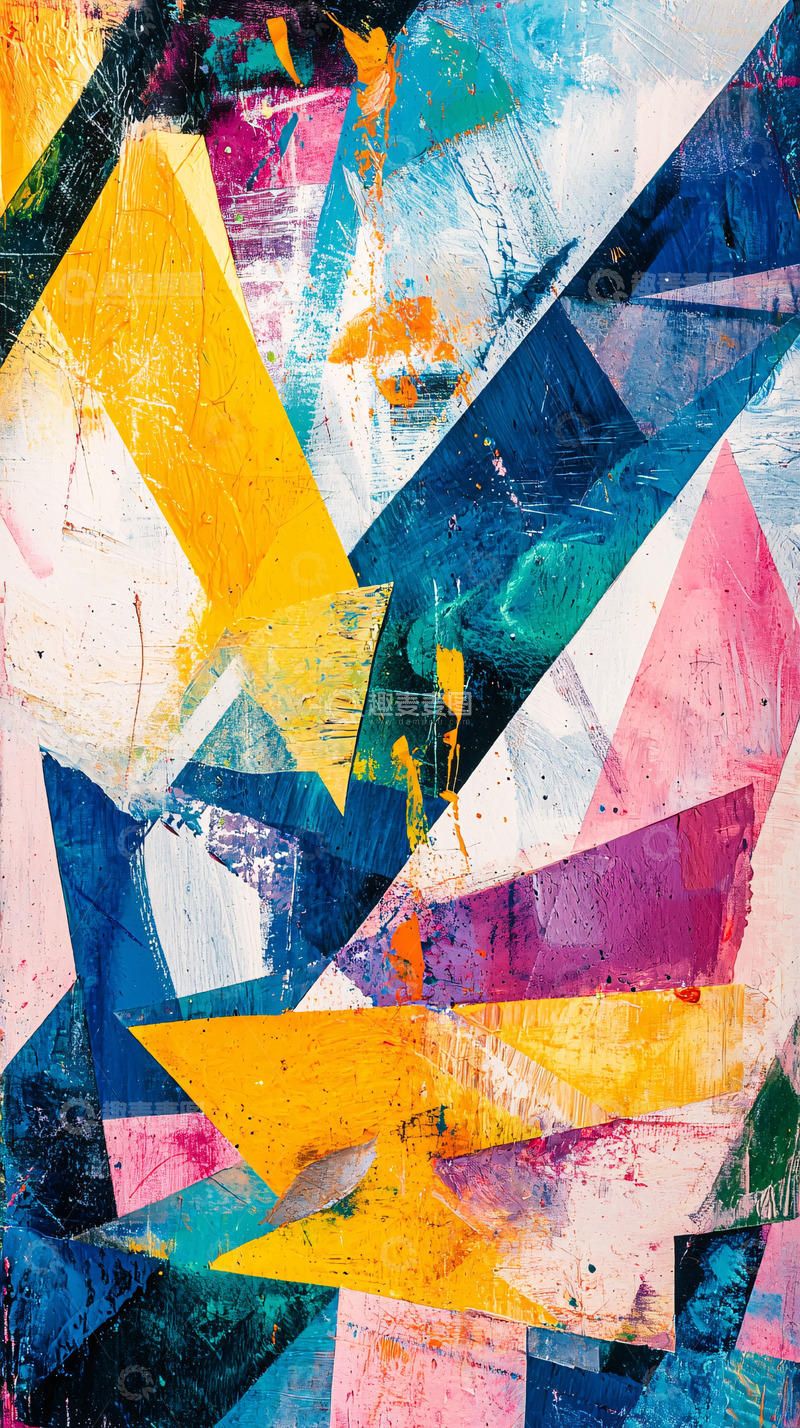 高清大图下载【趣麦麦图】抽象几何彩色涂鸦