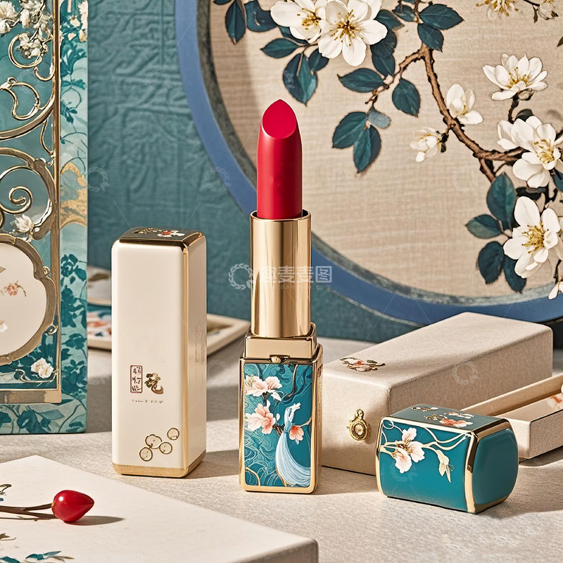高清大图下载【趣麦麦图】中国风包装口红摄影素材27