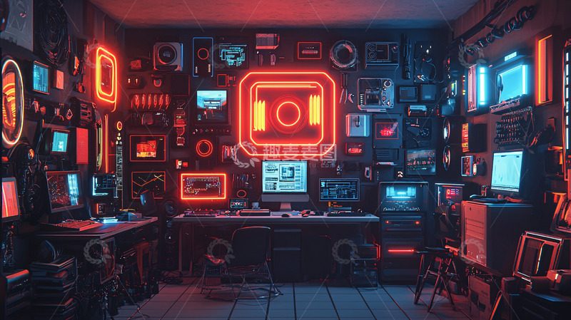 高清大图下载【趣麦麦图】科技感十足的房间