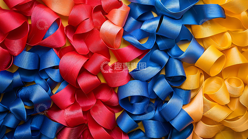 高清大图下载【趣麦麦图】彩色丝带