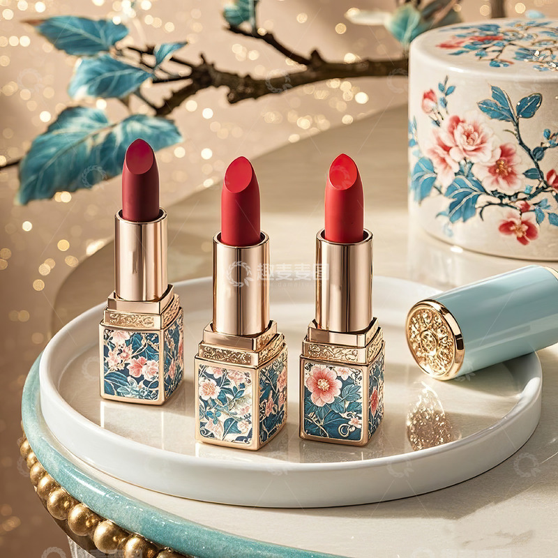 高清大图下载【趣麦麦图】中国风包装口红摄影素材22