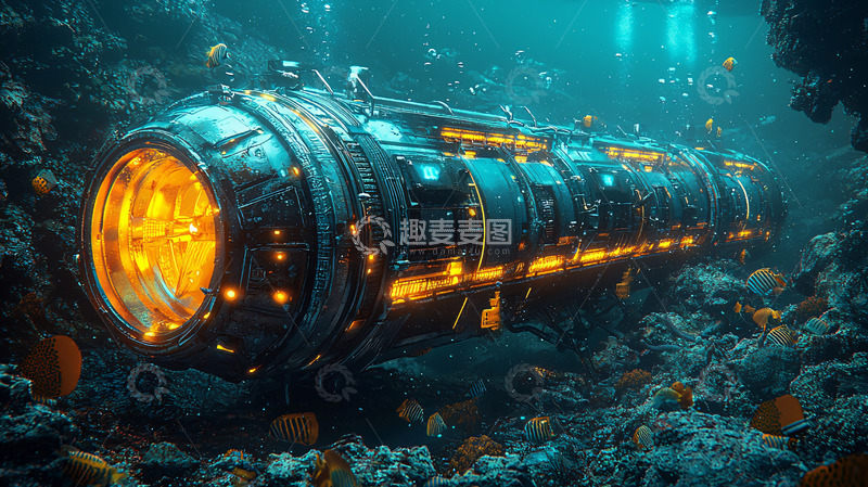 高清大图下载【趣麦麦图】未来水下科技装置