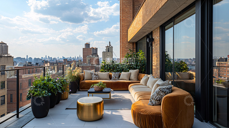 高清大图下载【趣麦麦图】纽约顶层公寓露台
