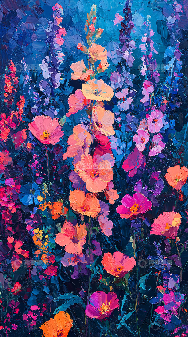 高清大图下载【趣麦麦图】梦幻多彩花田