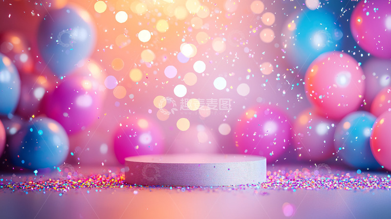 高清大图下载【趣麦麦图】气球背景展示台