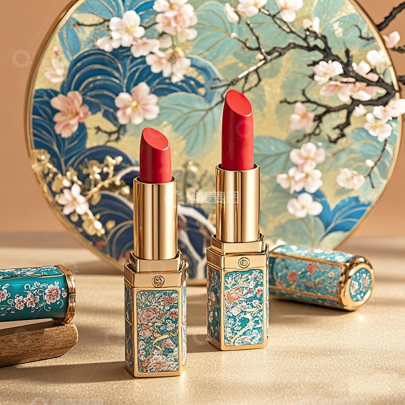 高清大图下载【趣麦麦图】中国风包装口红摄影素材43
