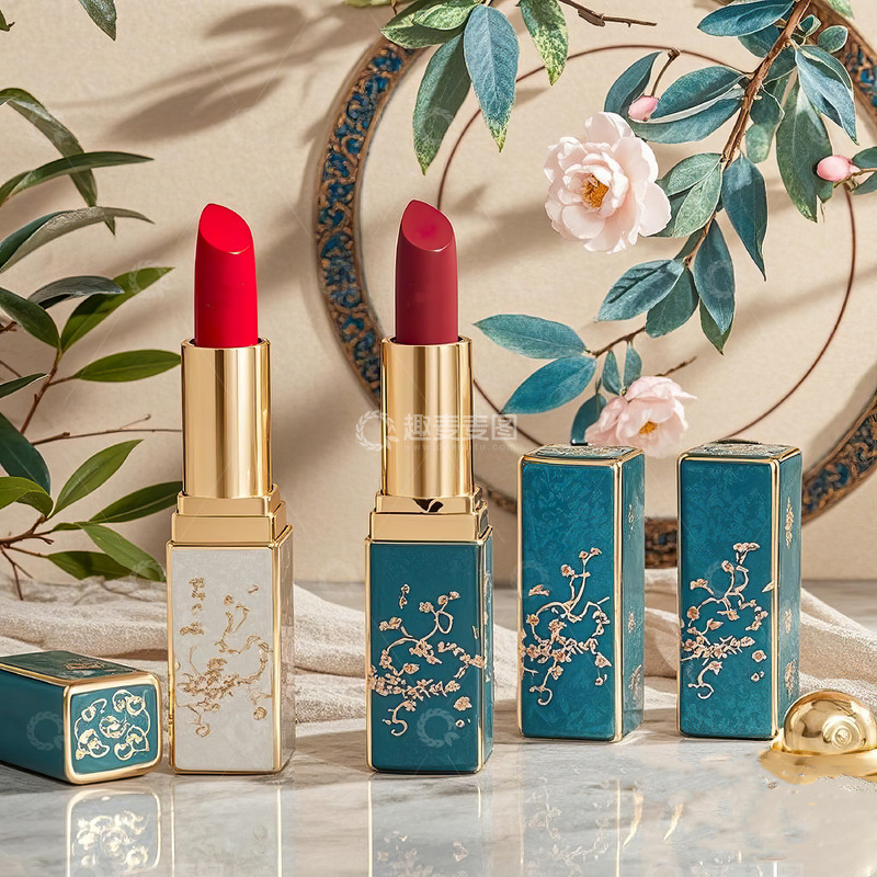高清大图下载【趣麦麦图】中国风包装口红摄影素材39