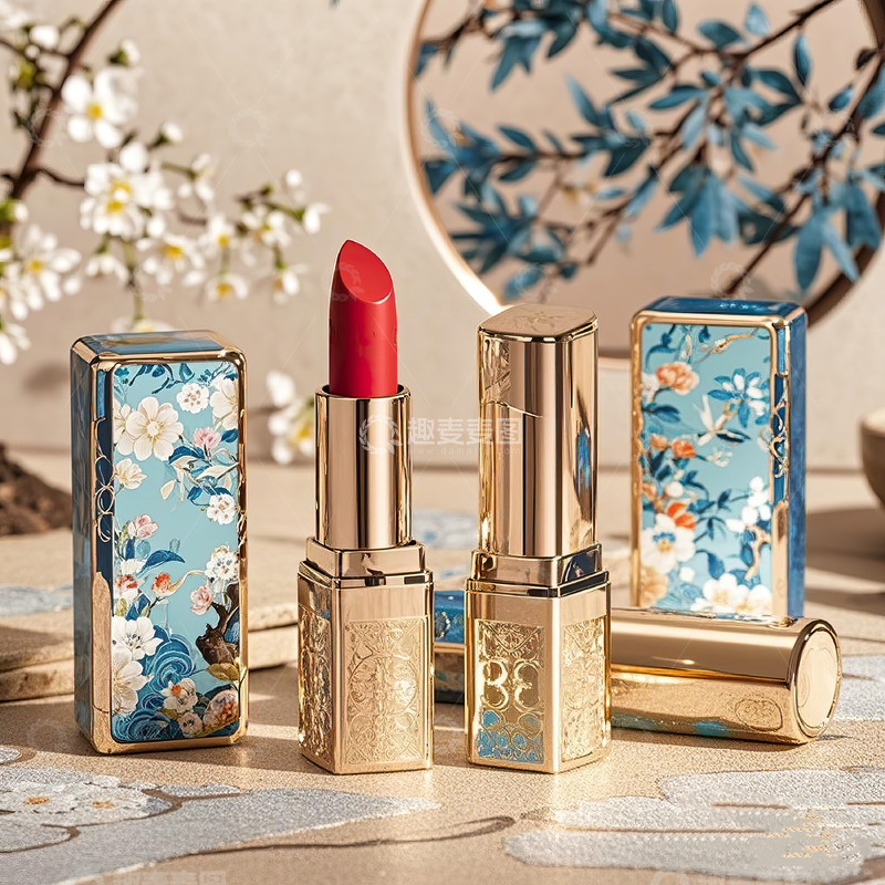高清大图下载【趣麦麦图】中国风包装口红摄影素材47