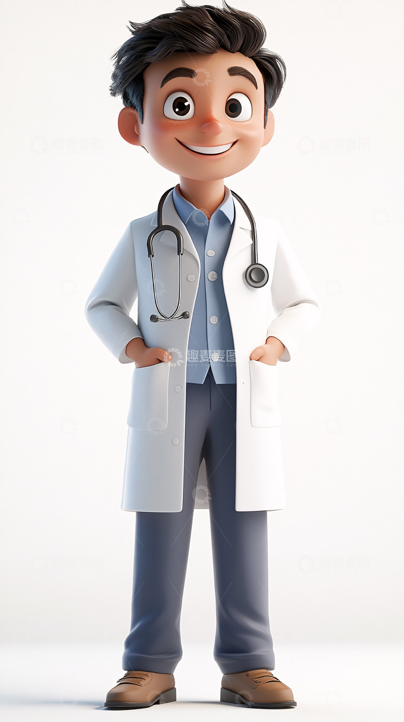 高清大图下载【趣麦麦图】卡通医生