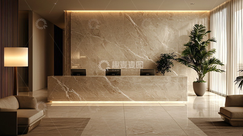 高清大图下载【趣麦麦图】酒店大堂前台设计