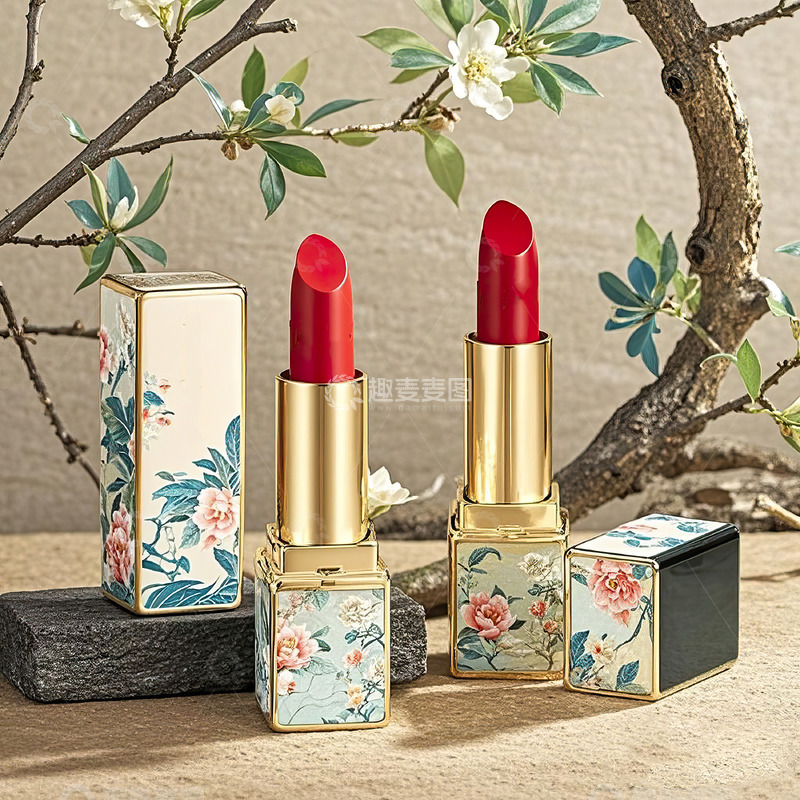高清大图下载【趣麦麦图】中国风包装口红摄影素材31