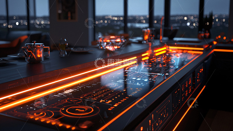 高清大图下载【趣麦麦图】夜景酒吧台