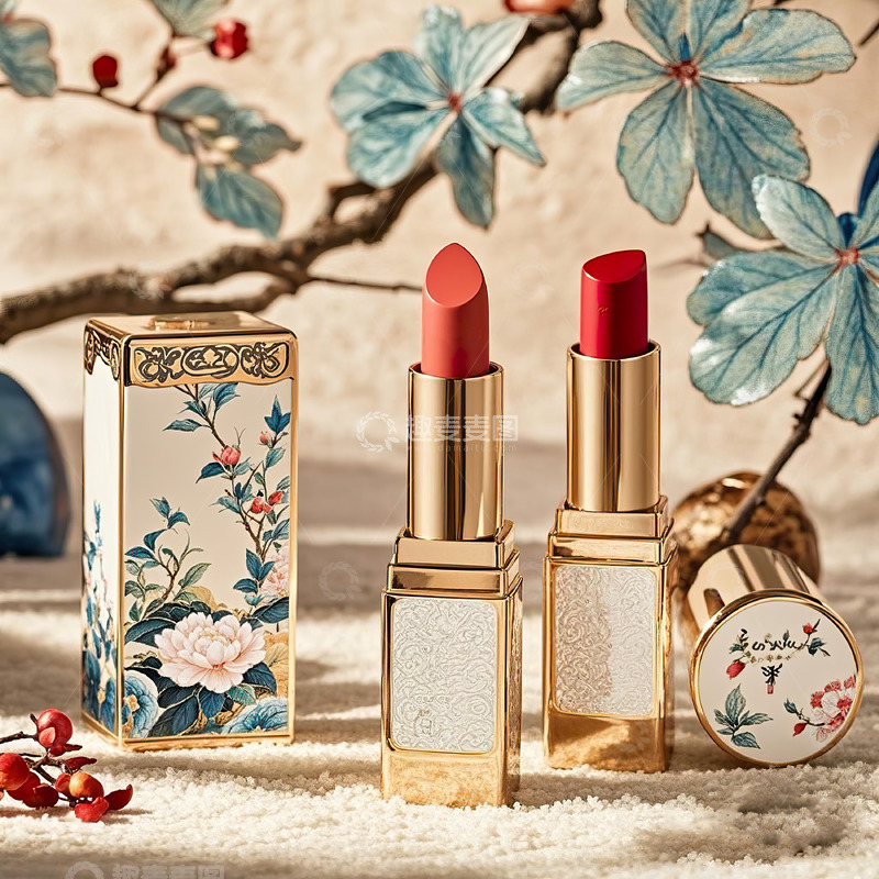 高清大图下载【趣麦麦图】中国风包装口红摄影素材37