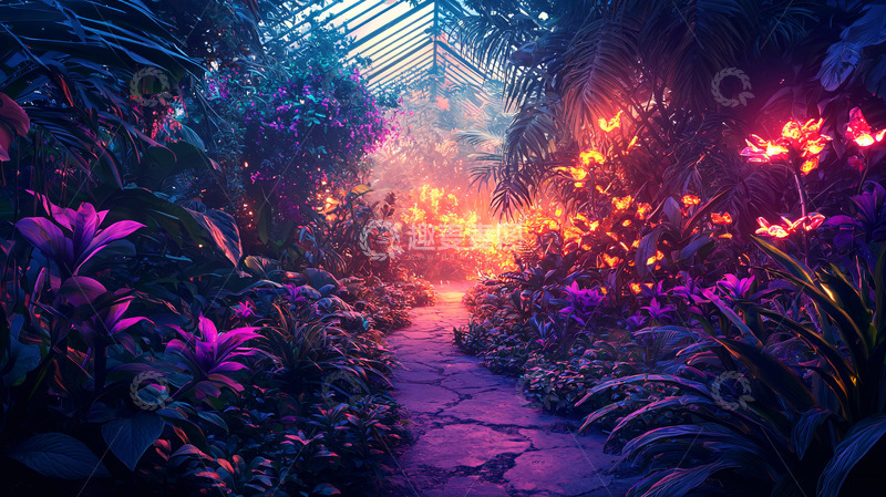 高清大图下载【趣麦麦图】梦幻玻璃温室