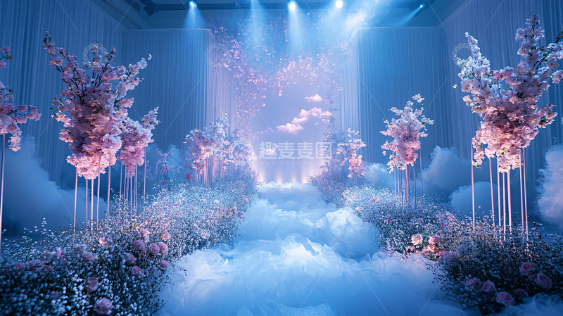 高清大图下载【趣麦麦图】梦幻蓝色婚礼场景
