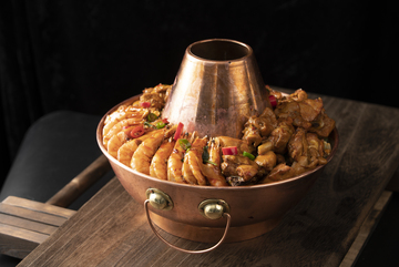 大虾鸡铜火锅4