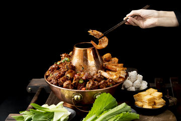 排骨大虾鸡铜火锅2