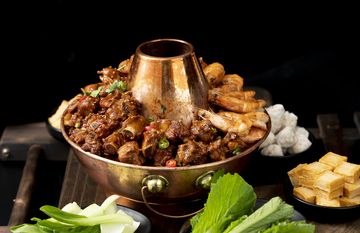 排骨大虾鸡铜火锅