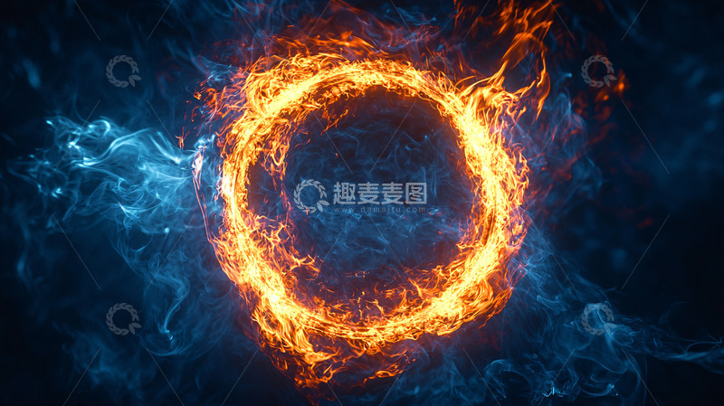 高清大图下载【趣麦麦图】火焰圆环