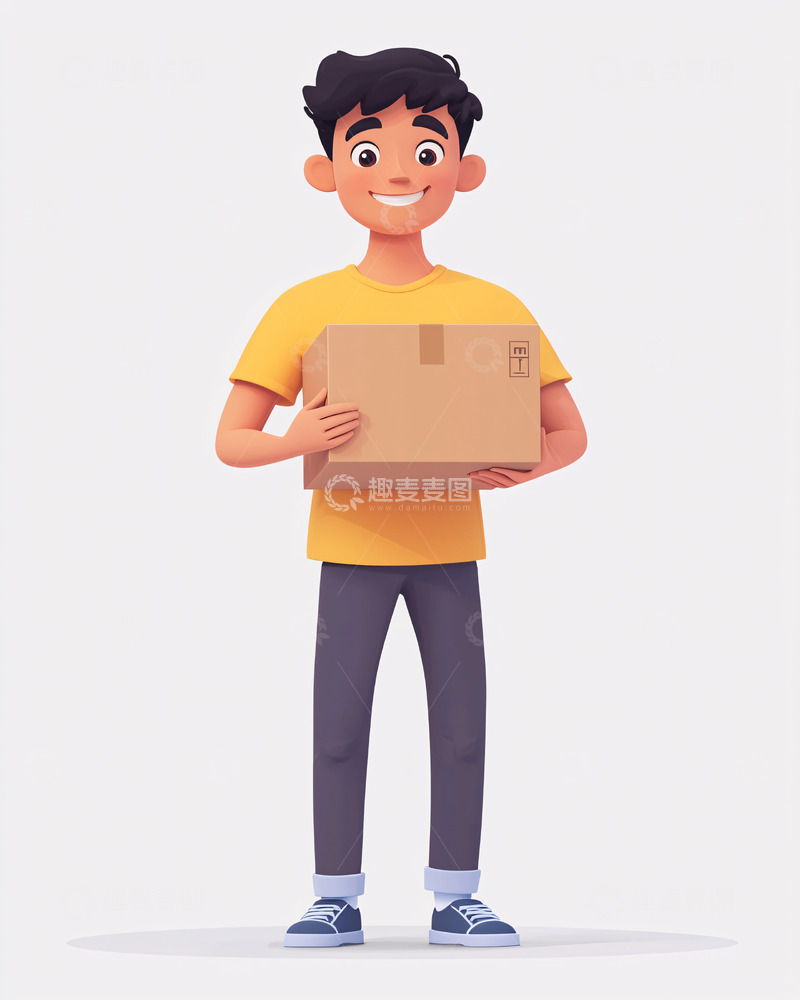 高清大图下载【趣麦麦图】卡通男孩