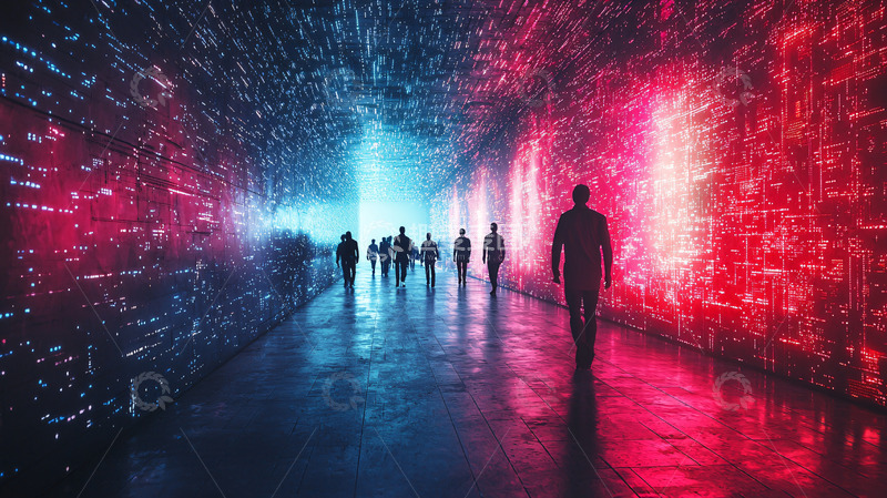 高清大图下载【趣麦麦图】数字隧道