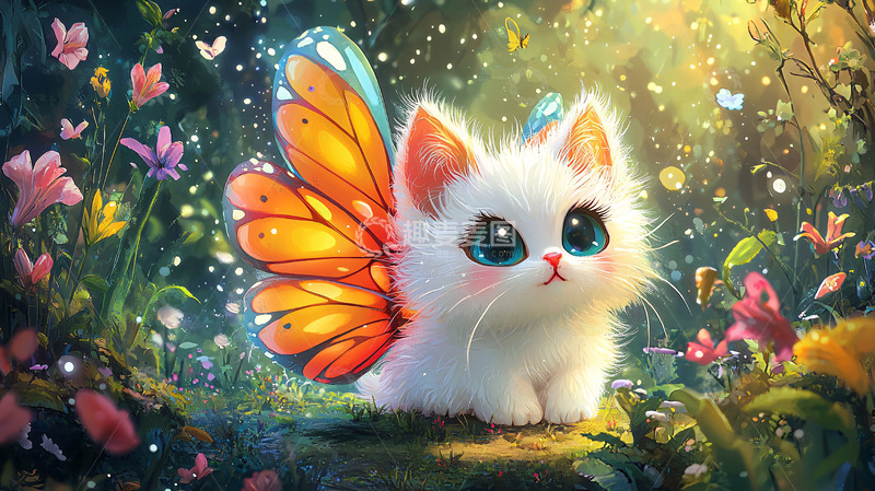 高清大图下载【趣麦麦图】小猫仙子