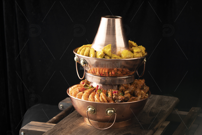 高清大图下载【趣麦麦图】火锅双层火锅鸡