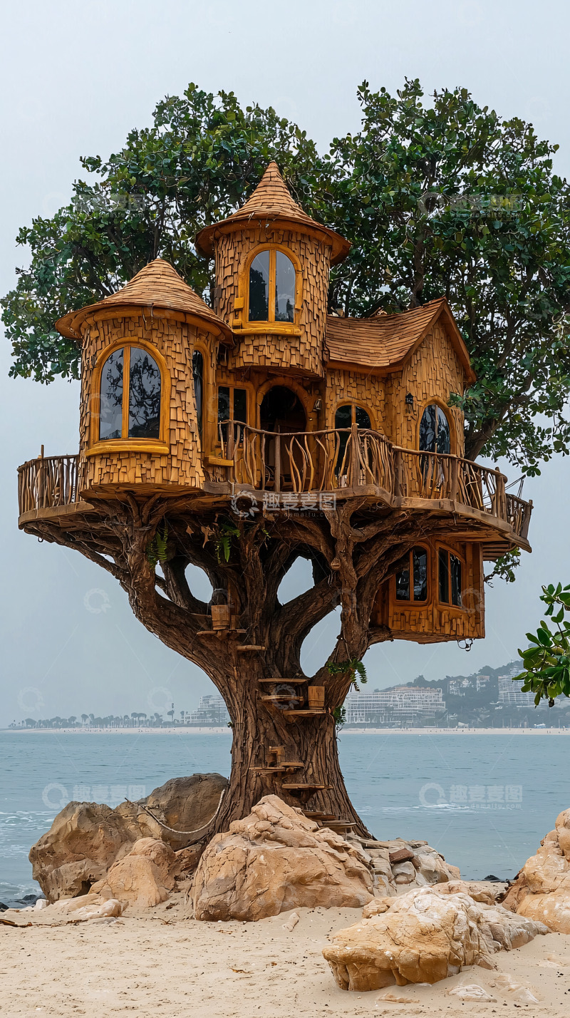 高清大图下载【趣麦麦图】树上小屋