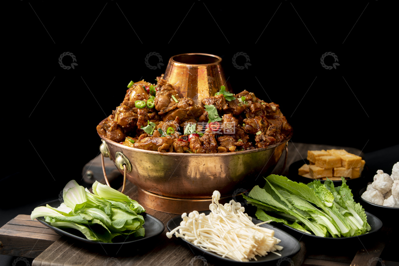 高清大图下载【趣麦麦图】排骨鸡双拼锅3